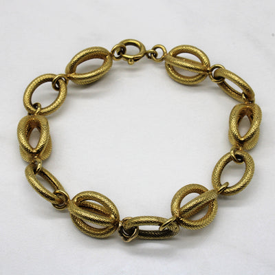 18k Yellow Gold Fancy Link Bracelet | 8