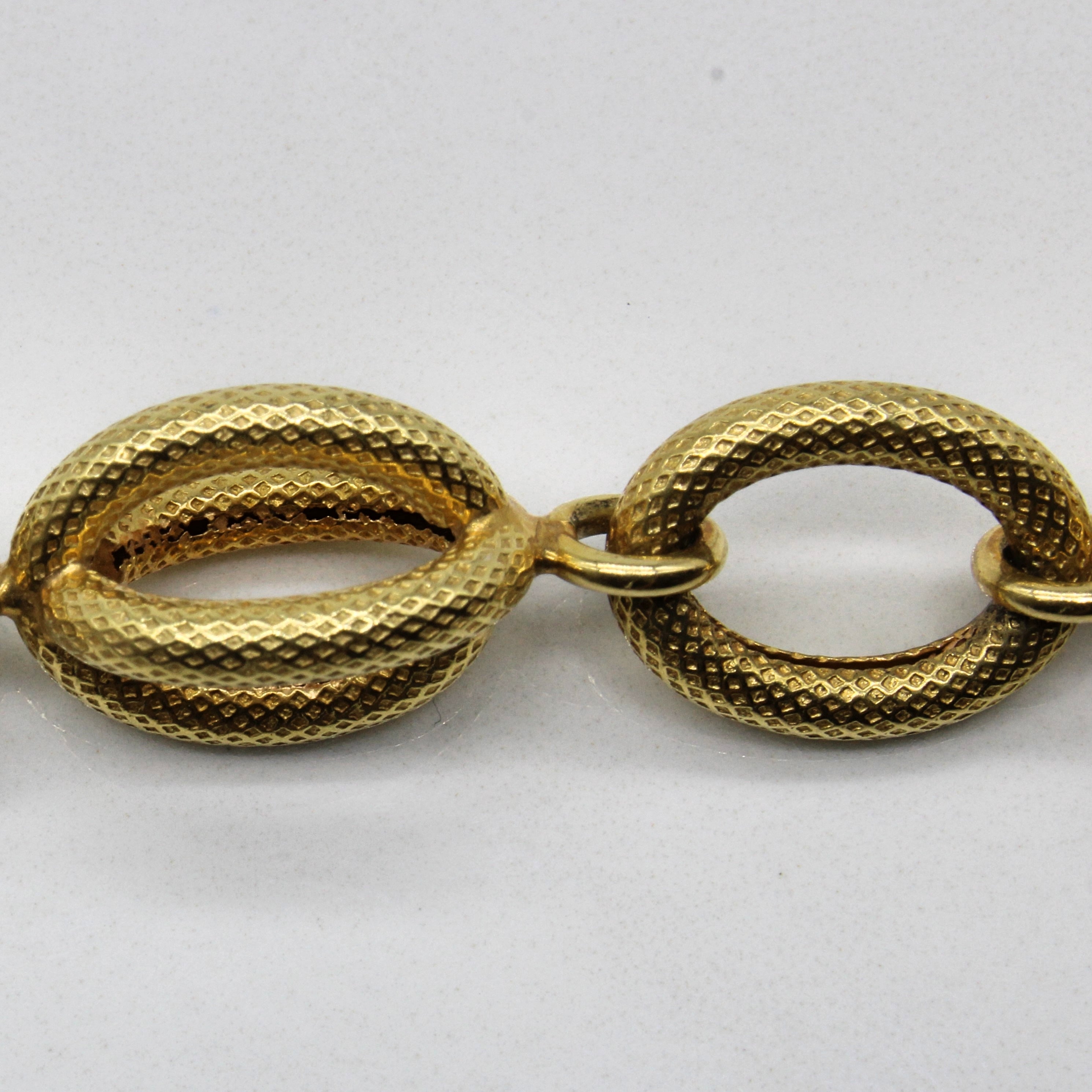 18k Yellow Gold Fancy Link Bracelet | 8" |