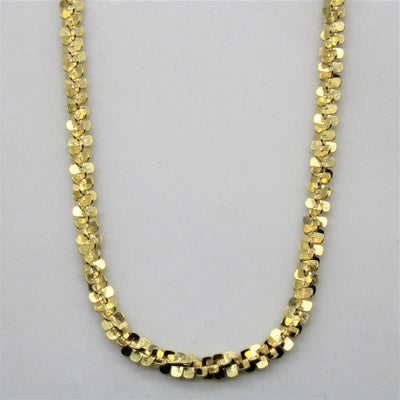 14k Yellow Gold Sparkle Chain | 16