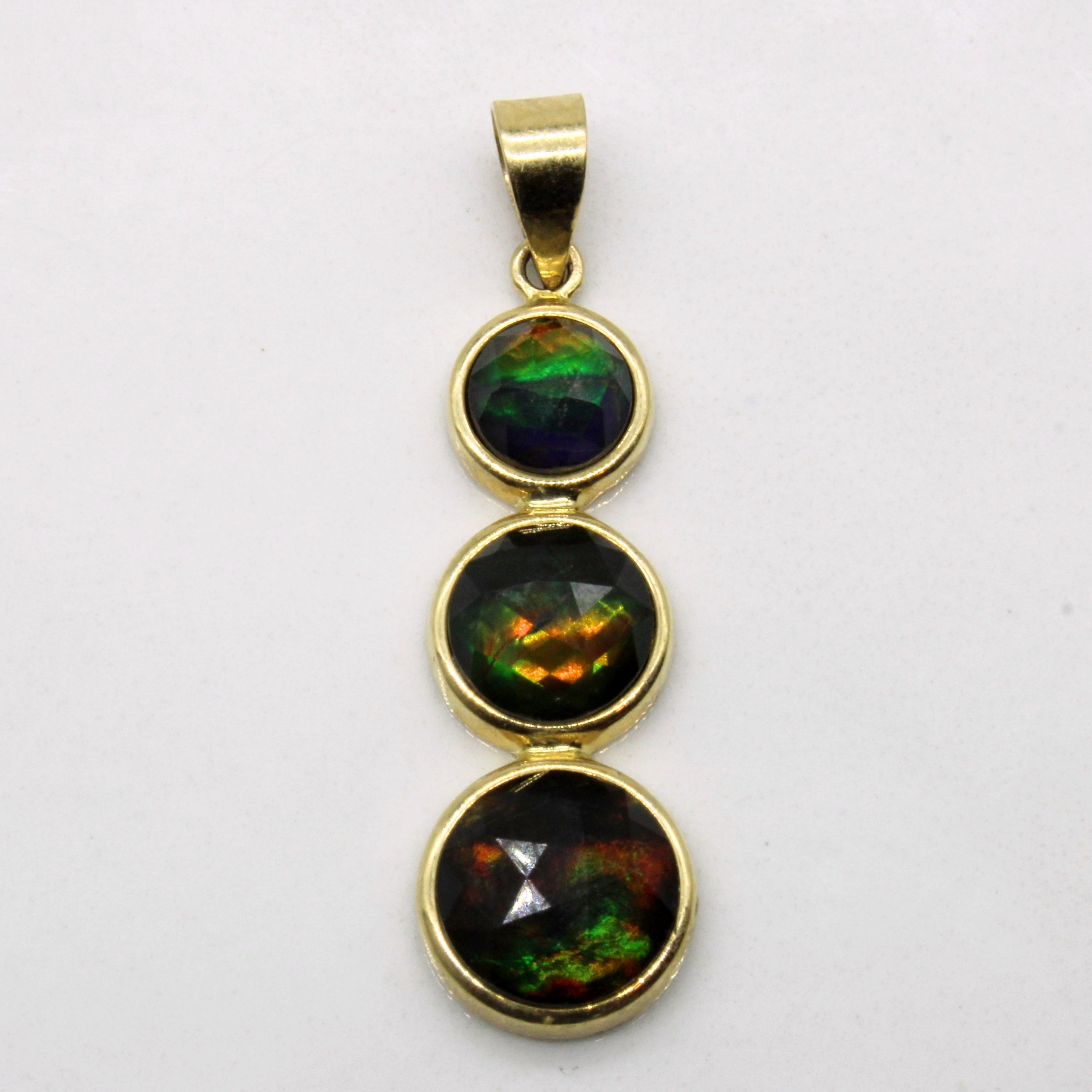 Pendentif goutte en ammolite | 1,60 ct | 
