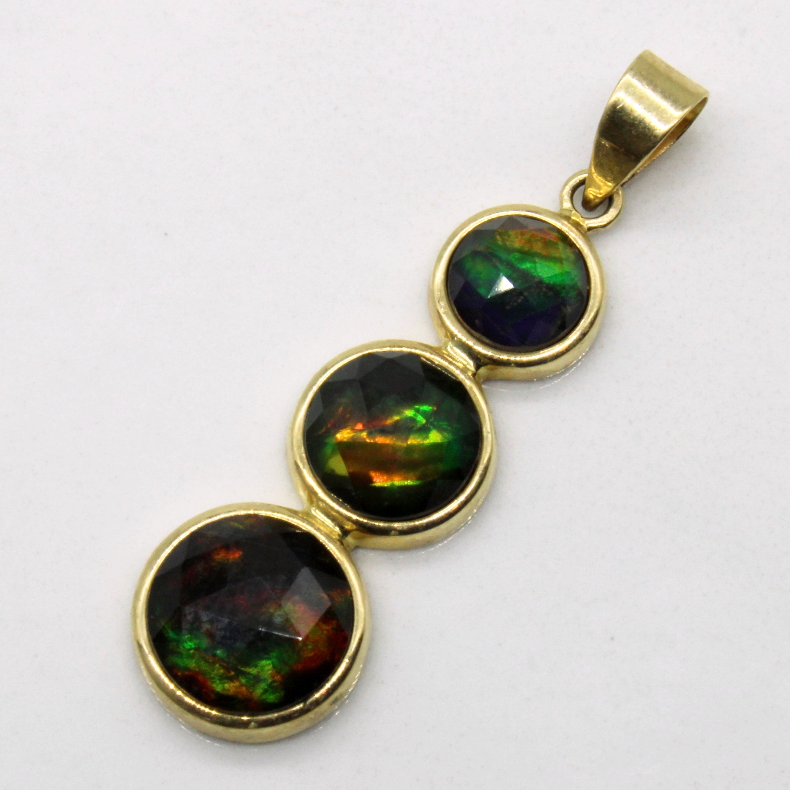 Pendentif goutte en ammolite | 1,60 ct | 