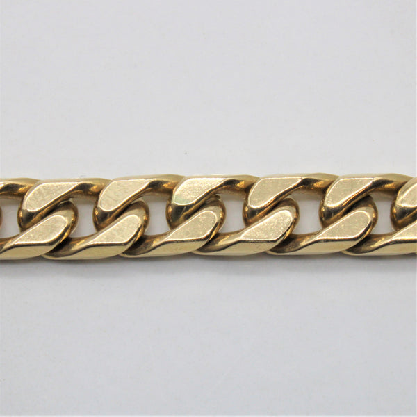 14k Yellow Gold Cuban Link Bracelet | 7