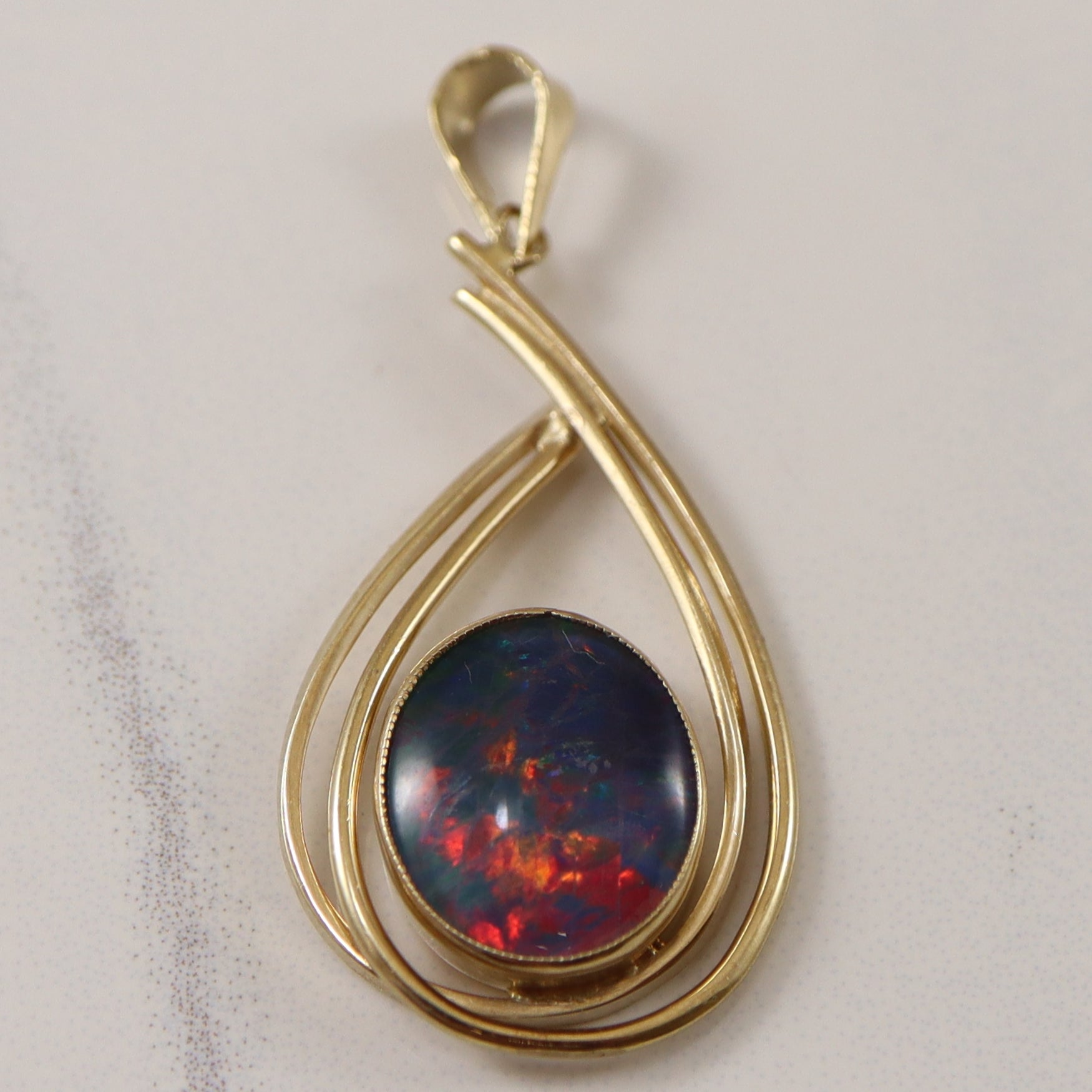 Tear Drop Opal Triplet Pendant | 3.00ct |