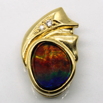 Ammolite & Diamond Pendant | 1.60ct, 0.02ctw |