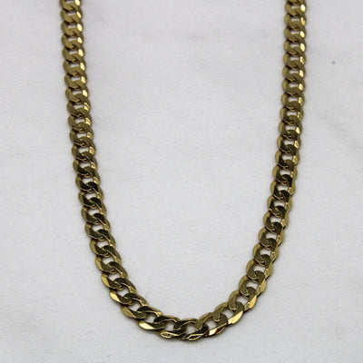 10k Yellow Gold Curb Chain | 24