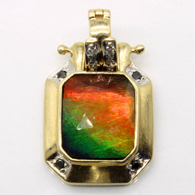 Ammolite & Diamond Pendant | 2.15ct, 0.07ctw |