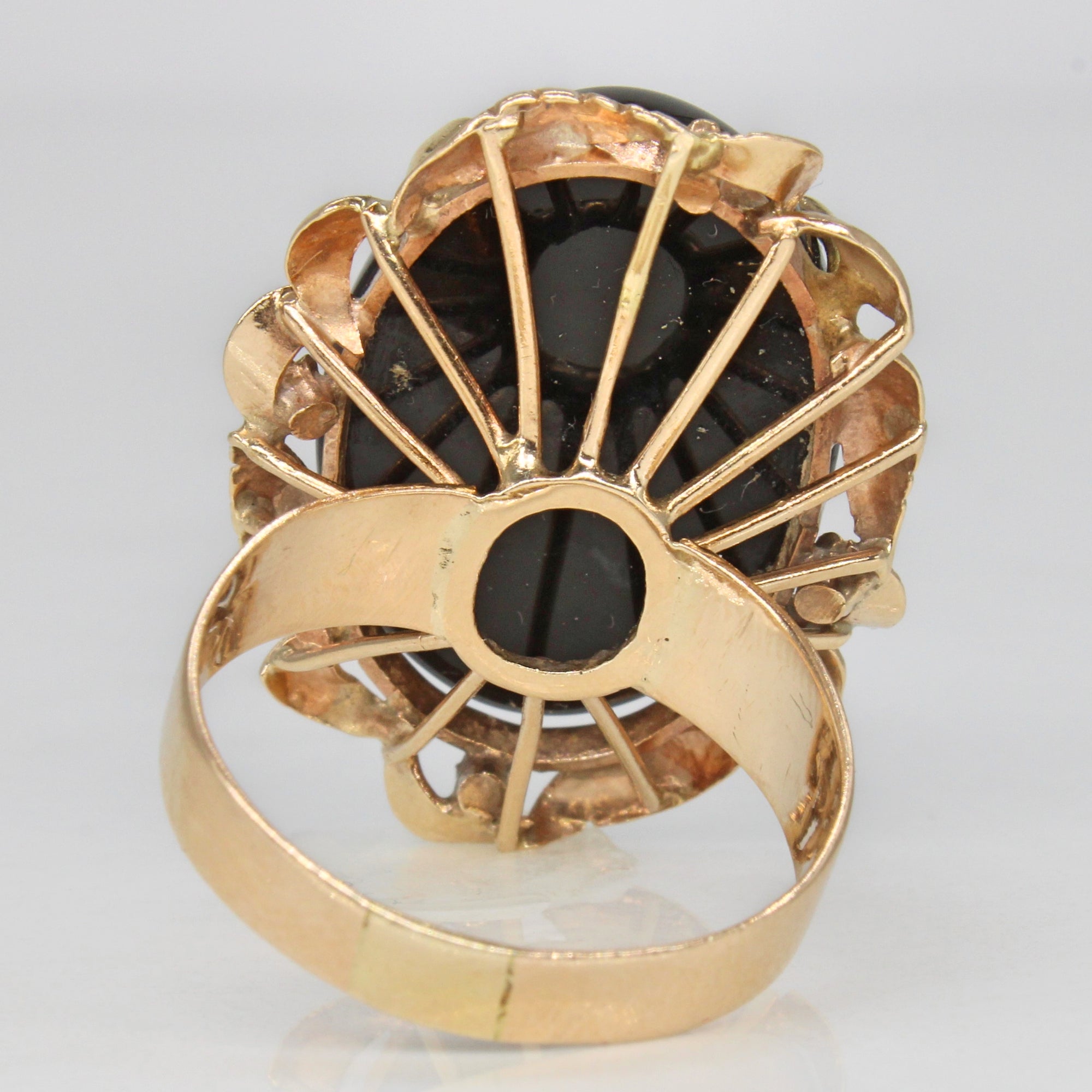 Golden Halo Onyx Cocktail Ring | 19.25ct | SZ 7.5 |