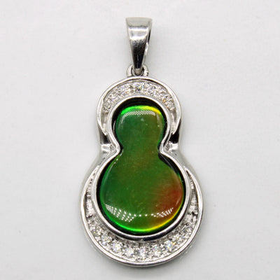Ammolite & Diamond Pendant | 1.85ct, 0.12ctw |