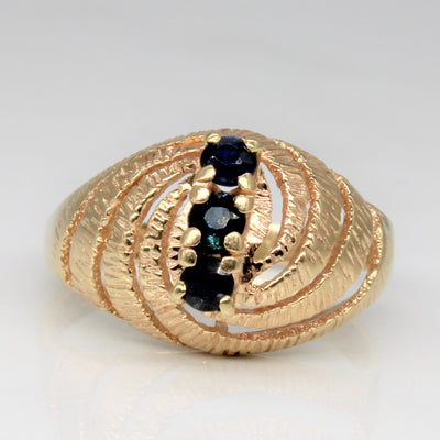 Sapphire Spiral Cocktail Ring | 0.36ctw | SZ 7.25 |