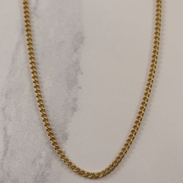 10k Yellow Gold Curb Chain | 26