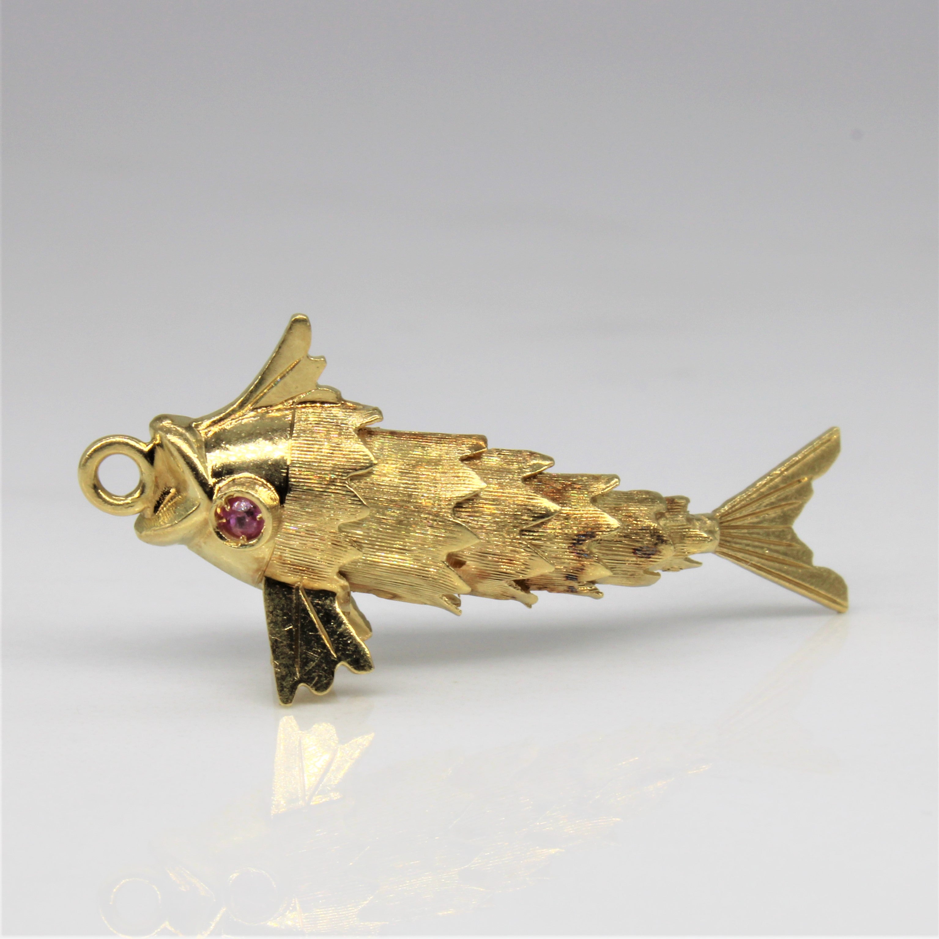 Ruby Eye Fish Pendant | 0.06ctw |