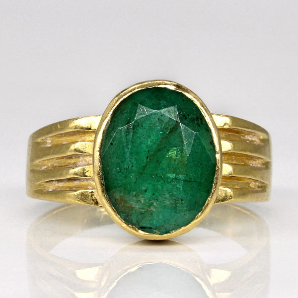 Zambian Oval Emerald Ring | 3.15ct | SZ 9.5 |