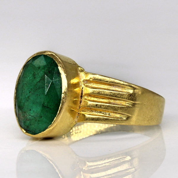 Zambian Oval Emerald Ring | 3.15ct | SZ 9.5 |