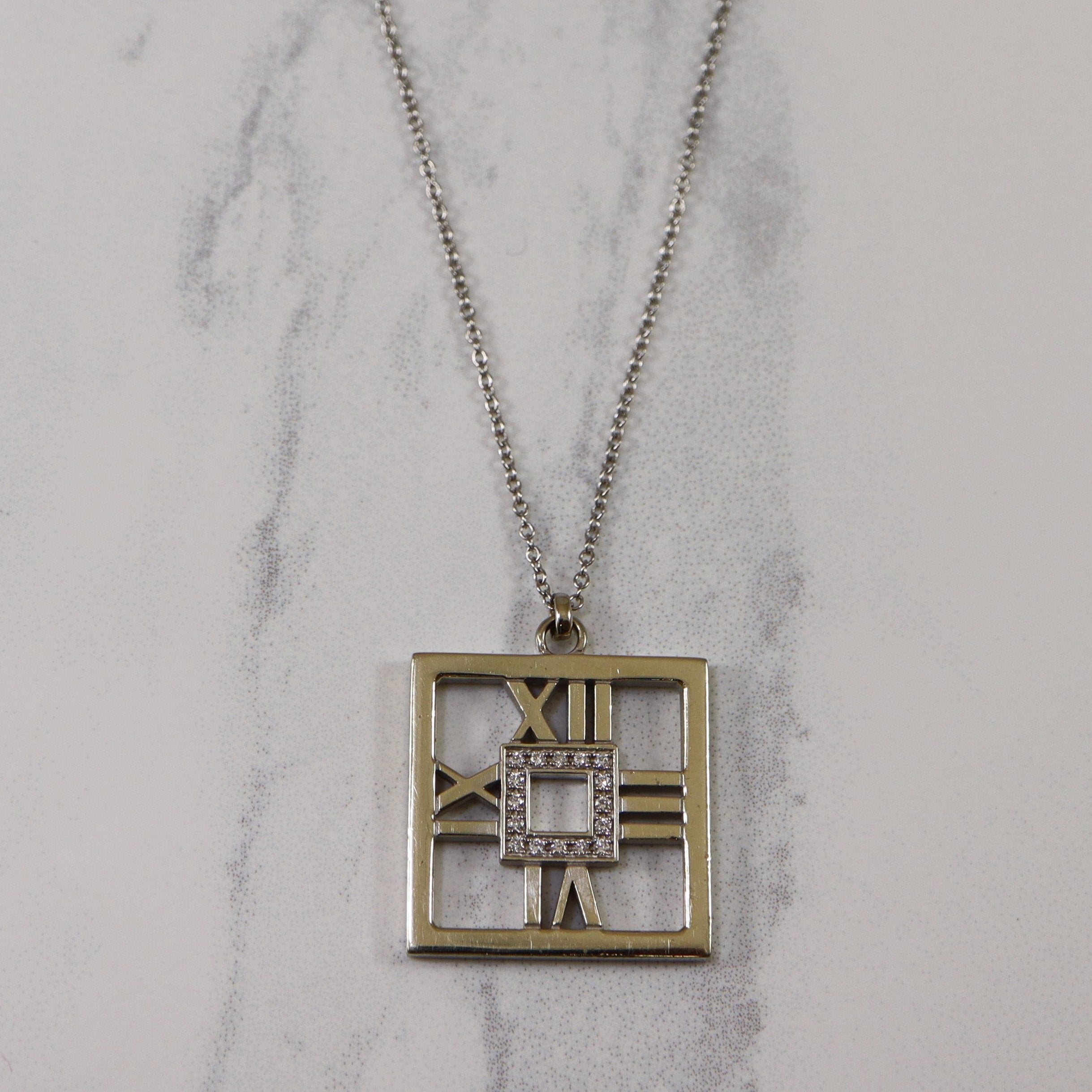 Tiffany & Co.' Square Atlas Necklace | 0.16ctw | 24" |