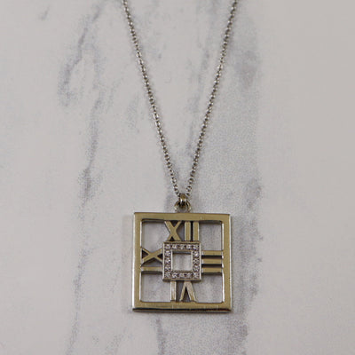 Tiffany & Co.' Square Atlas Necklace | 0.16ctw | 24