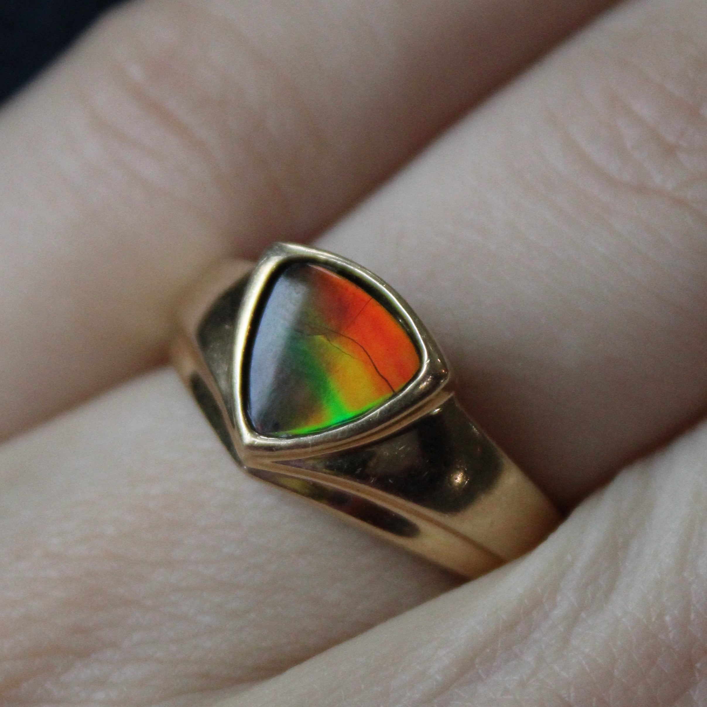 Ammolite Cocktail Ring | 1.30ct | SZ 8 |