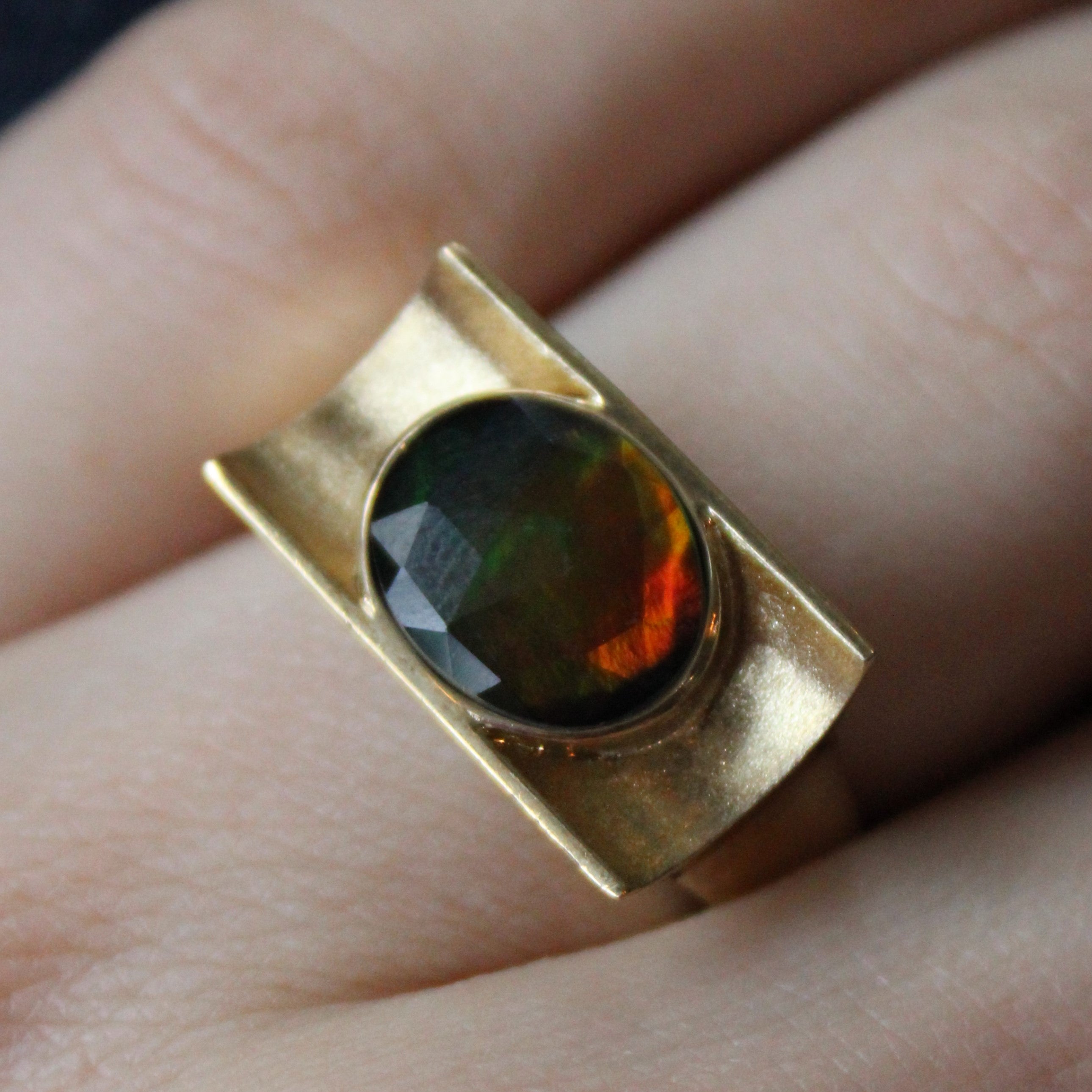 Ammolite Cocktail Ring | 1.40ct | SZ 8 |