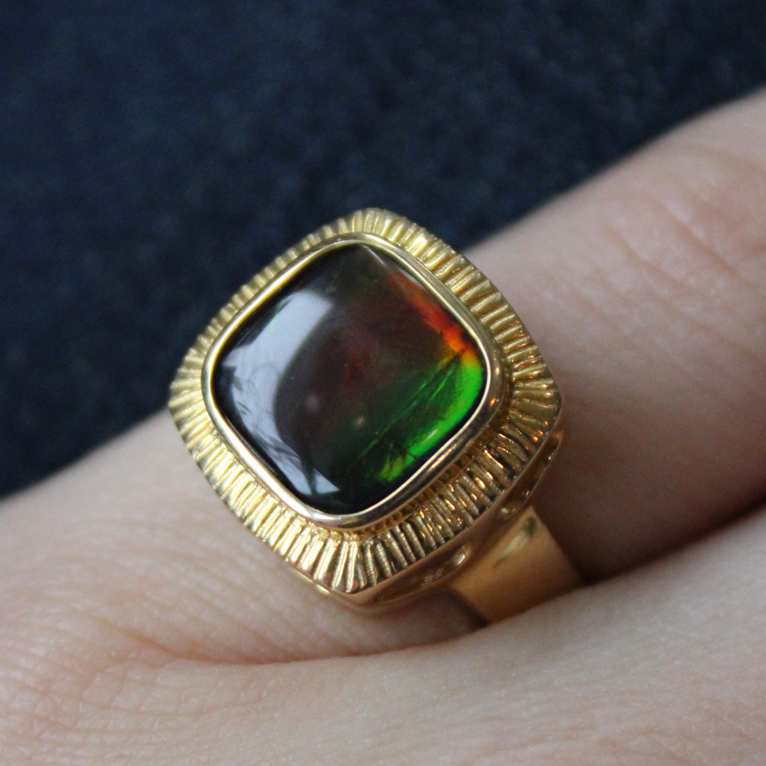 Ammolite Cocktail Ring | 1.45ct | SZ 7 |