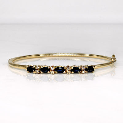 Sapphire & Diamond Bracelet | 1.25ctw, 0.08ctw | 7