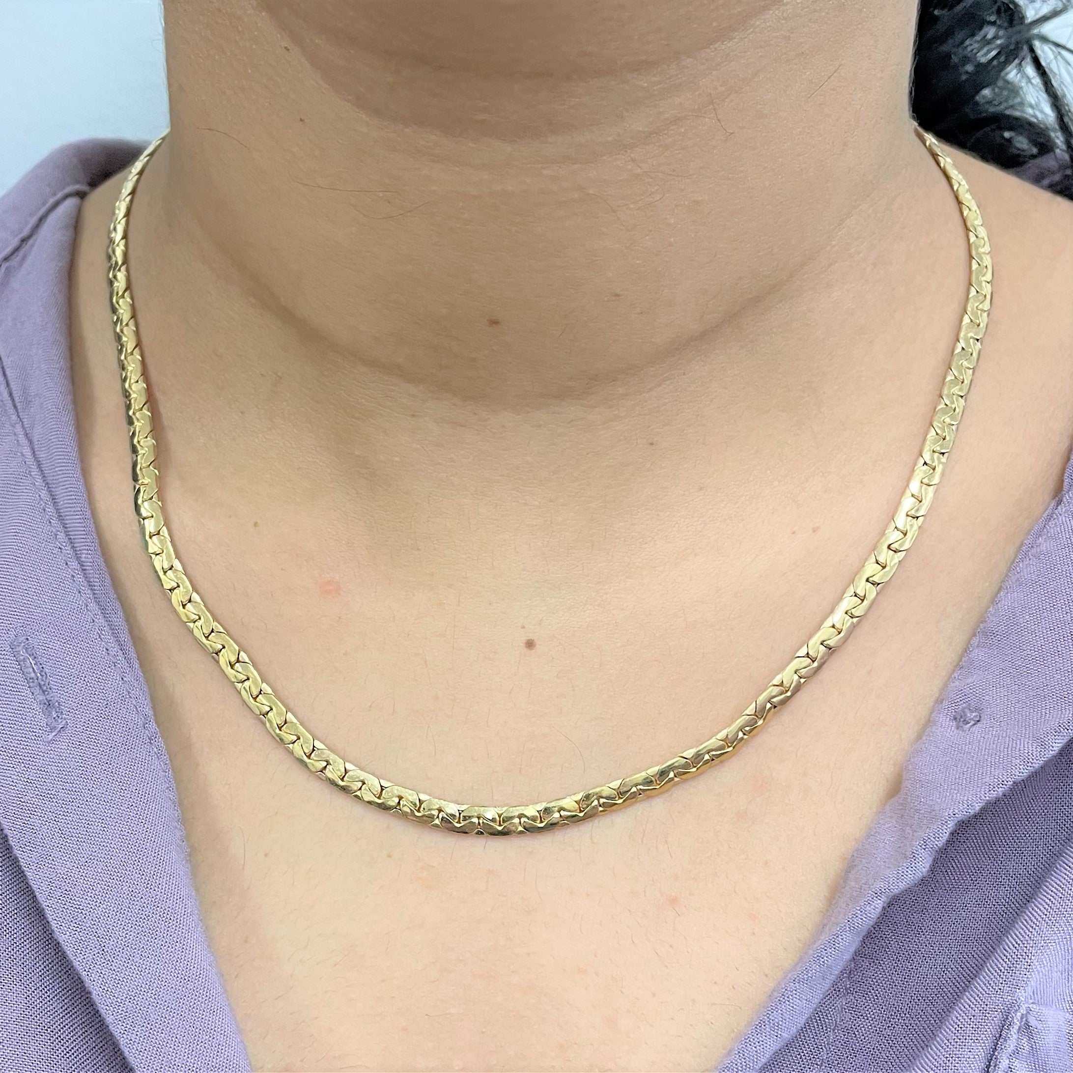 14k Yellow Gold C link Chain | 20" |