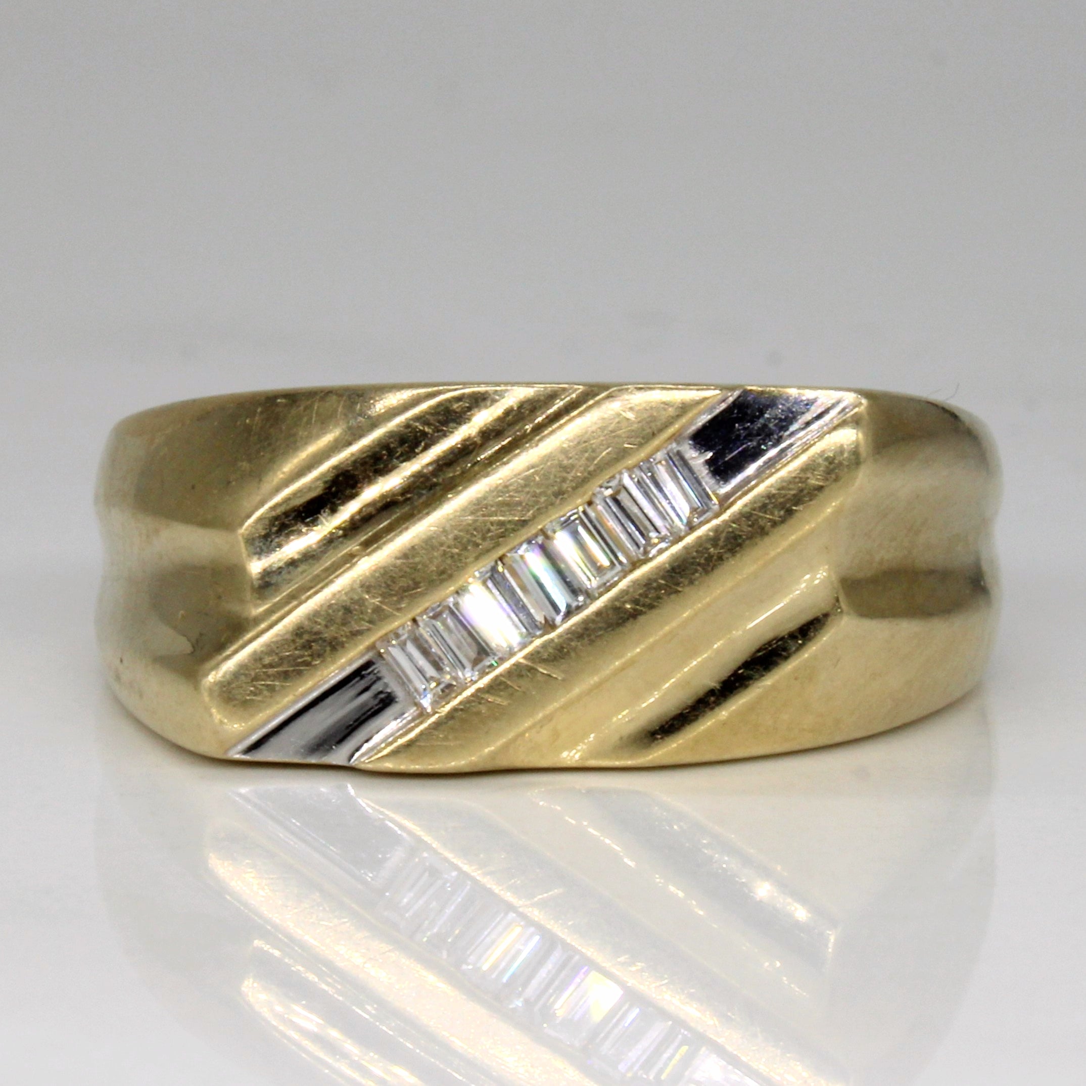 Diamond Cross Over Ring | 0.18ctw | SZ 10.25 |