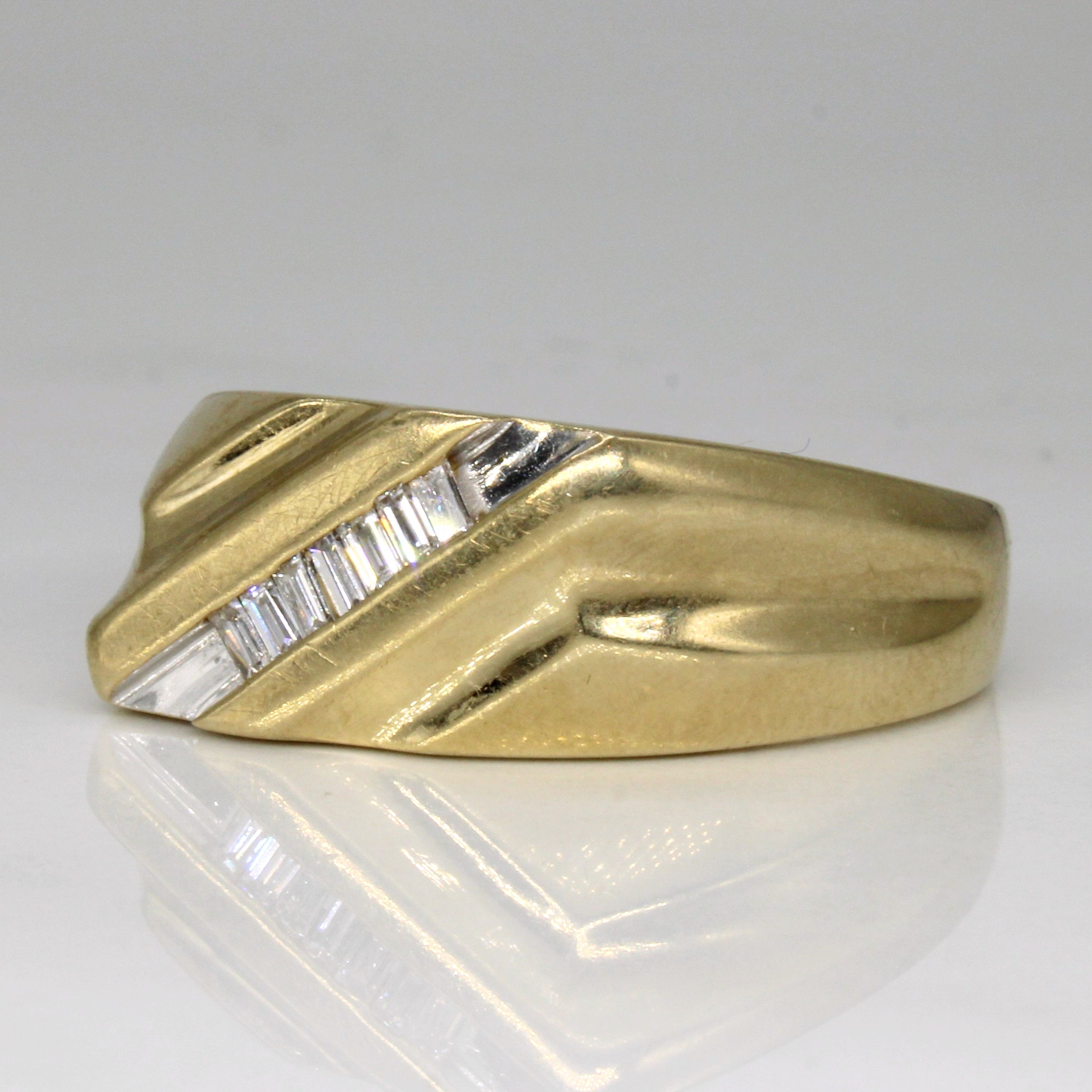 Diamond Cross Over Ring | 0.18ctw | SZ 10.25 |