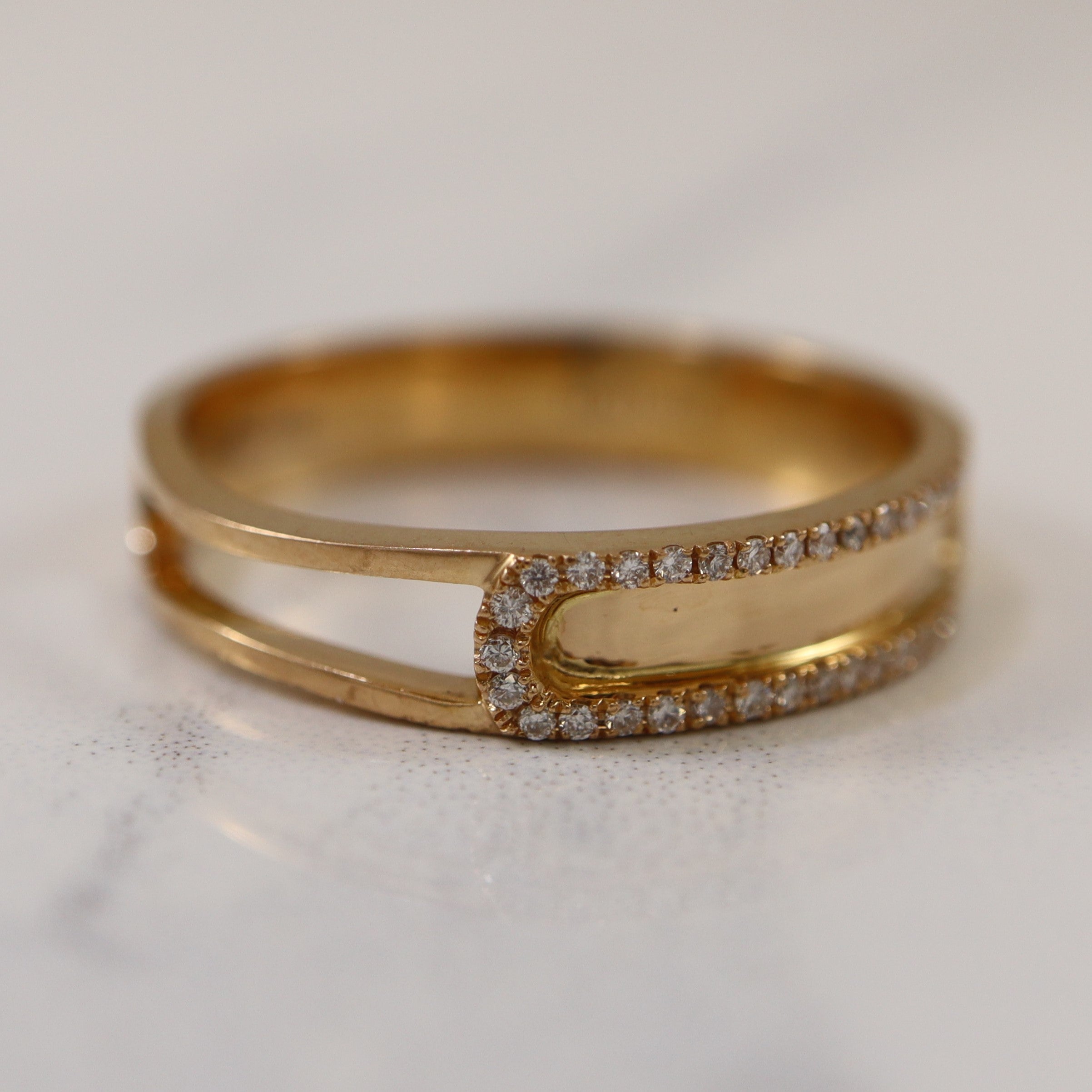 Pave Diamond Open Work Band | 0.13ctw | SZ 8.75 |