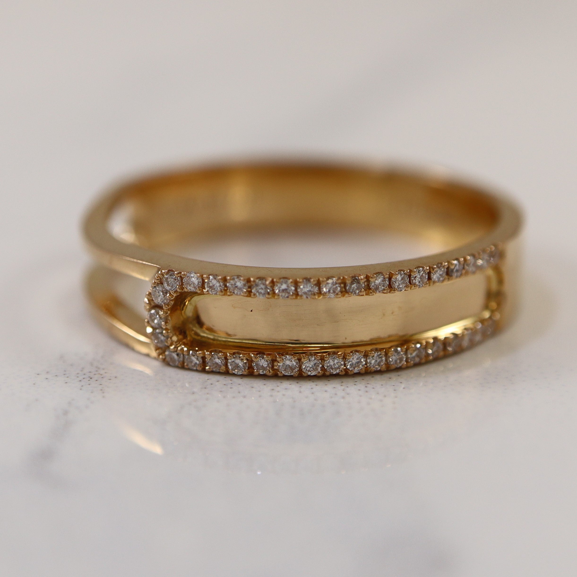 Pave Diamond Open Work Band | 0.13ctw | SZ 8.75 |