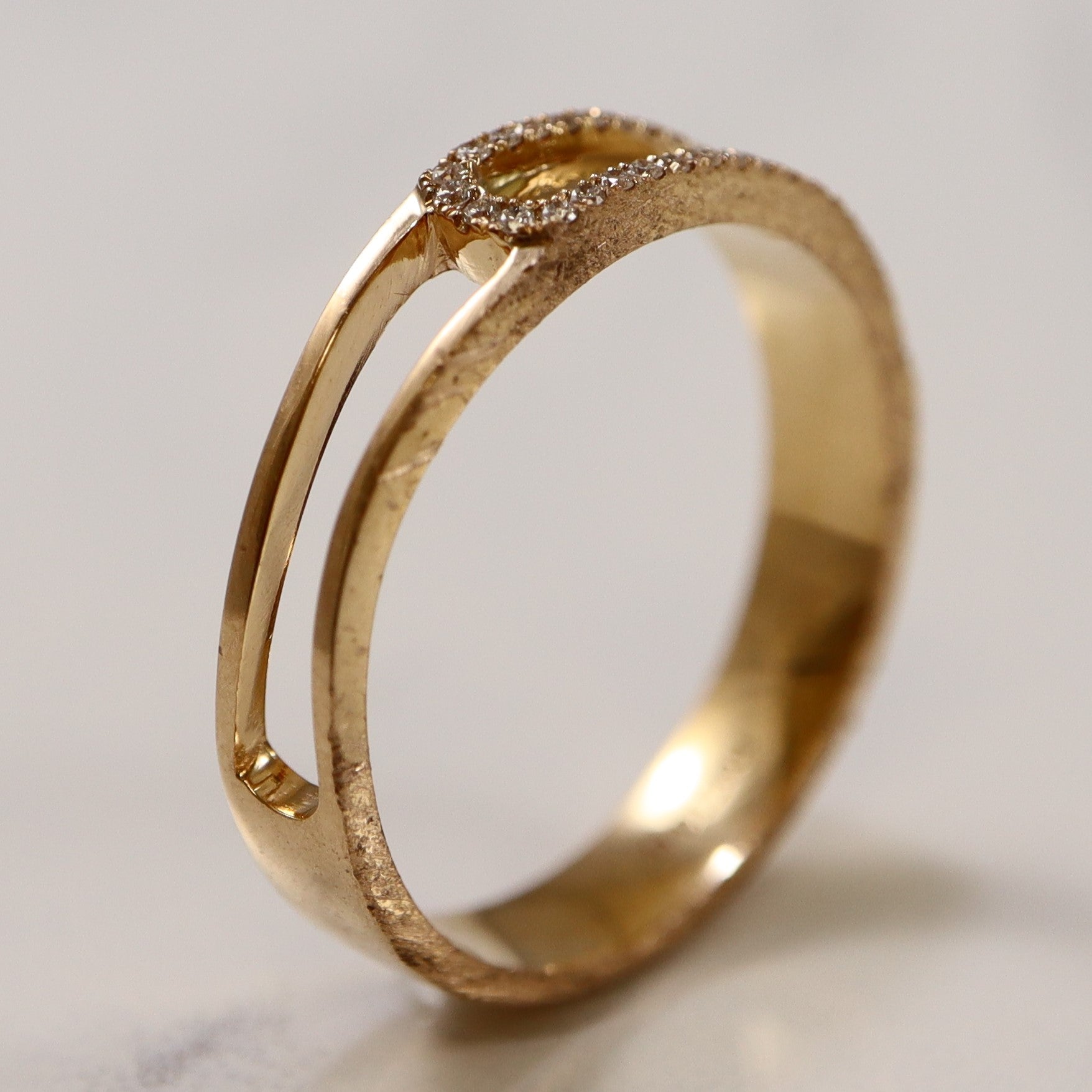 Pave Diamond Open Work Band | 0.13ctw | SZ 8.75 |