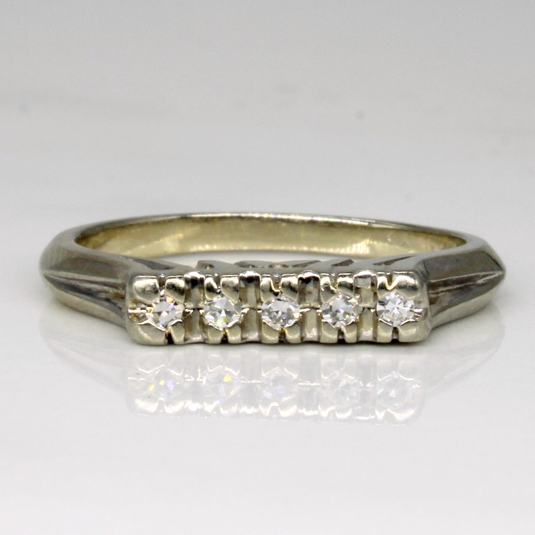 Five Stone Diamond High Set Ring | 0.05ctw | SZ 7 |