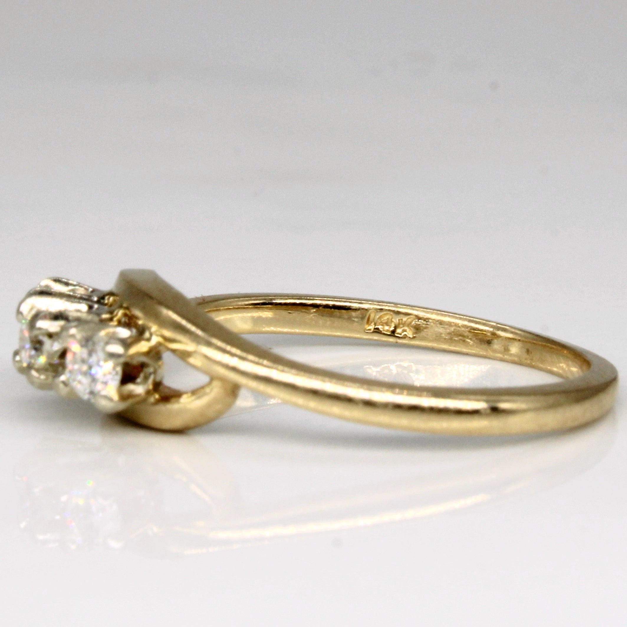 Birks' High Set Diamond Ring | 0.18ctw | SZ 6.25 |