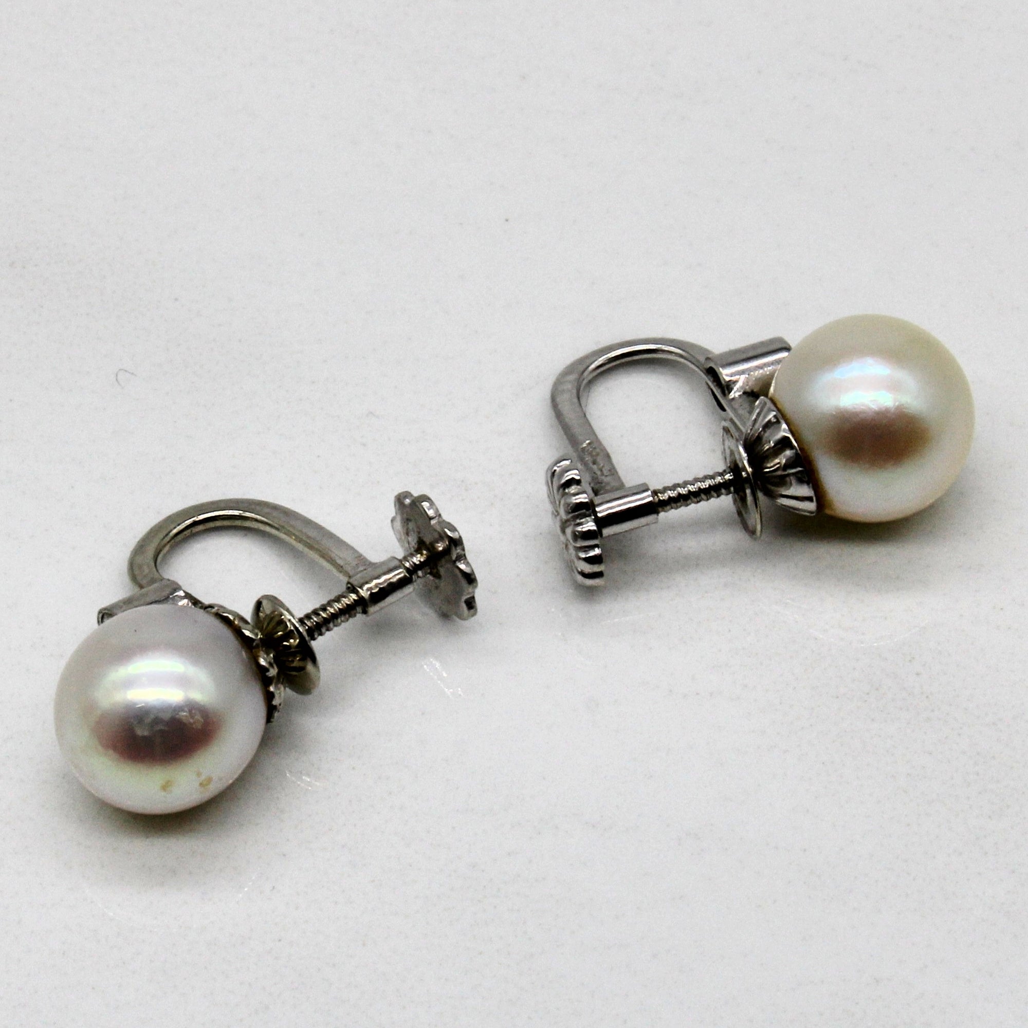 Pearl & Diamond Clip On Earrings | 0.06ctw |