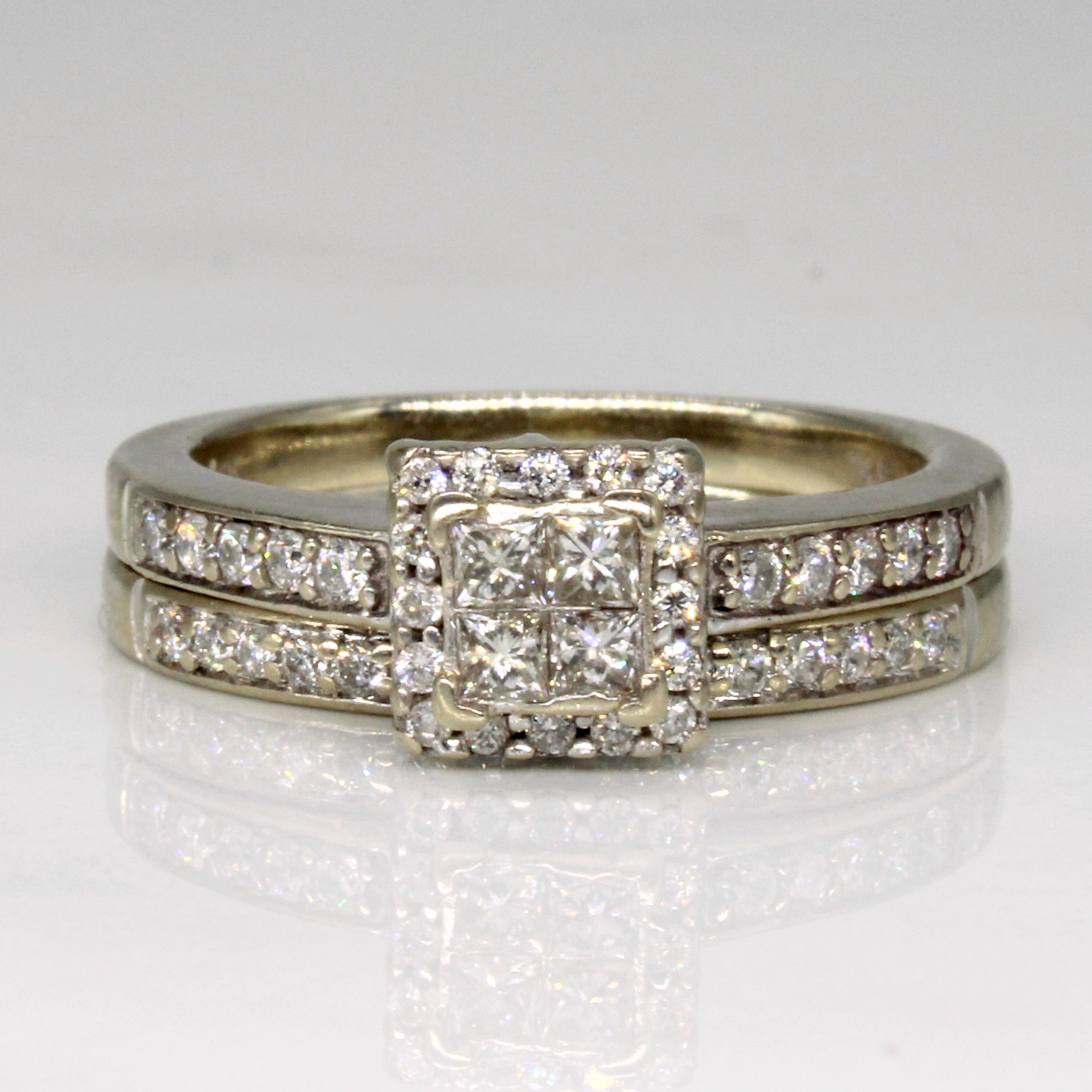 Diamond Engagement & Wedding Ring Set | 0.34ctw | SZ 6.5 |