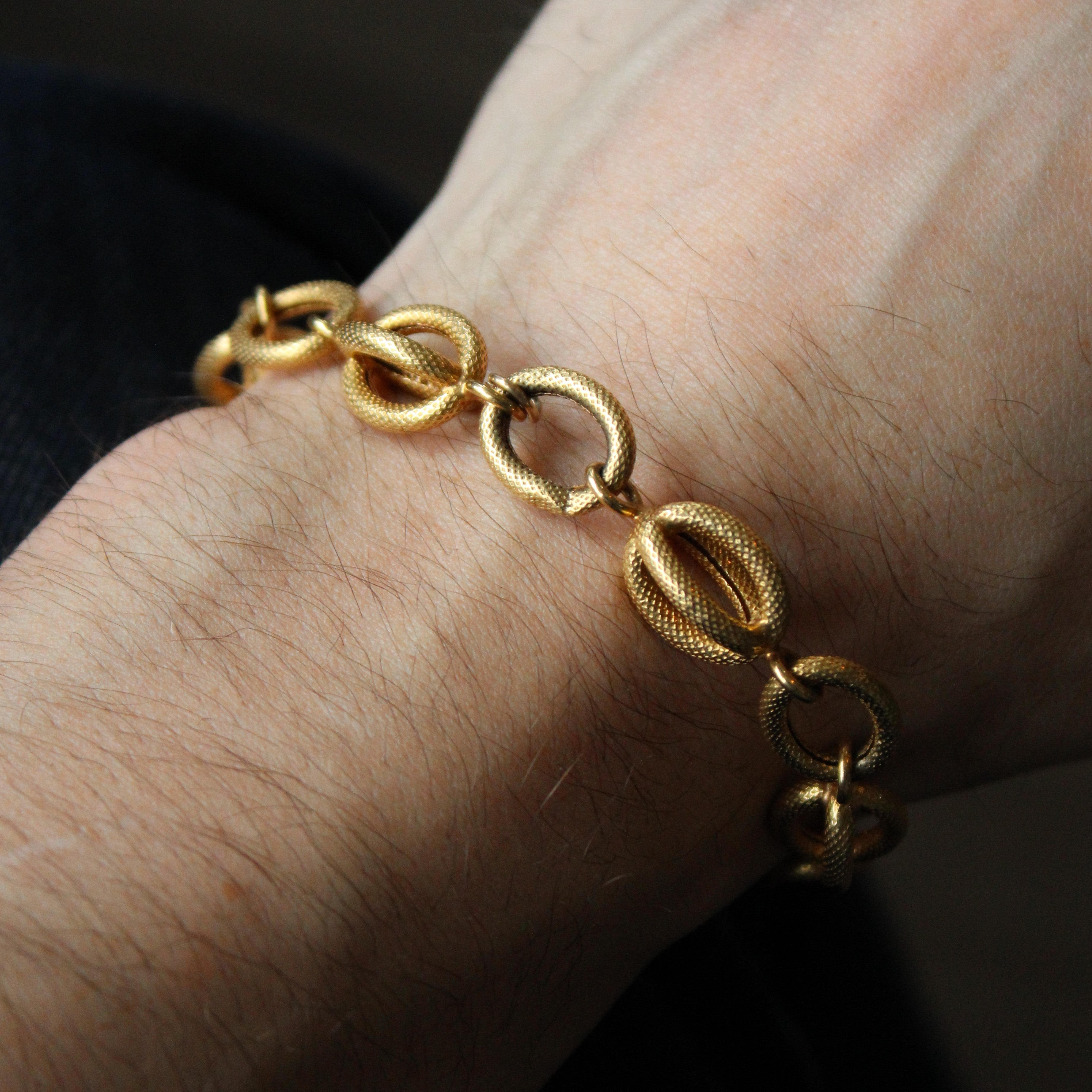 18k Yellow Gold Fancy Link Bracelet | 8" |