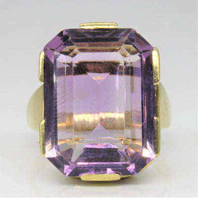Step Cut Amethyst Cocktail Ring | 17.00ct | SZ 9.5 |