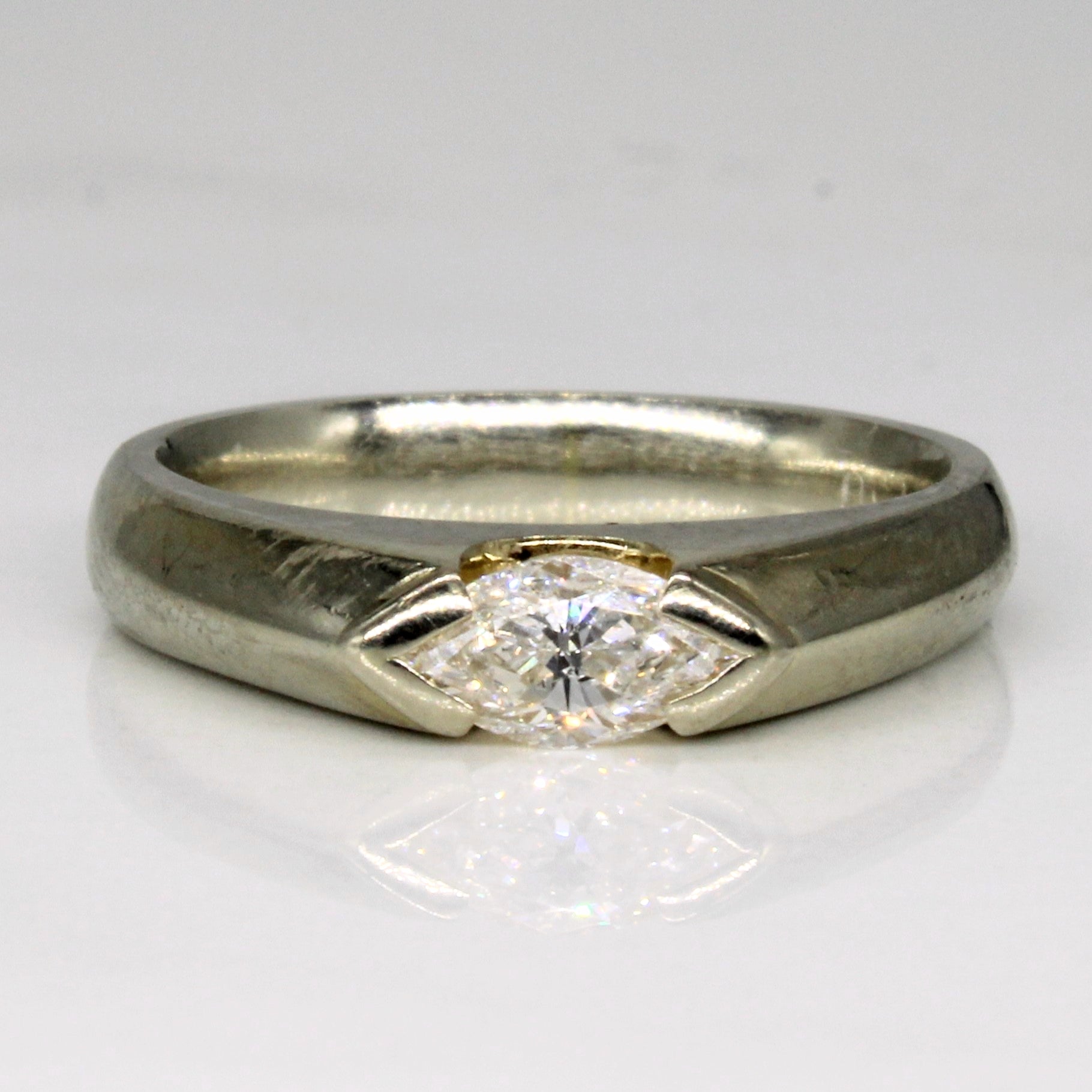 Solitaire Diamond Tension Set Ring | 0.47ct | SZ 4.75 |