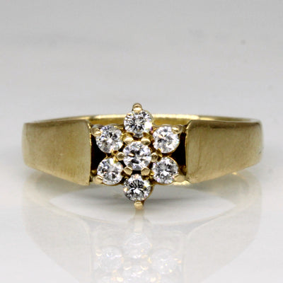 Diamond High Set Cluster Ring | 0.20ctw | SZ 6 |