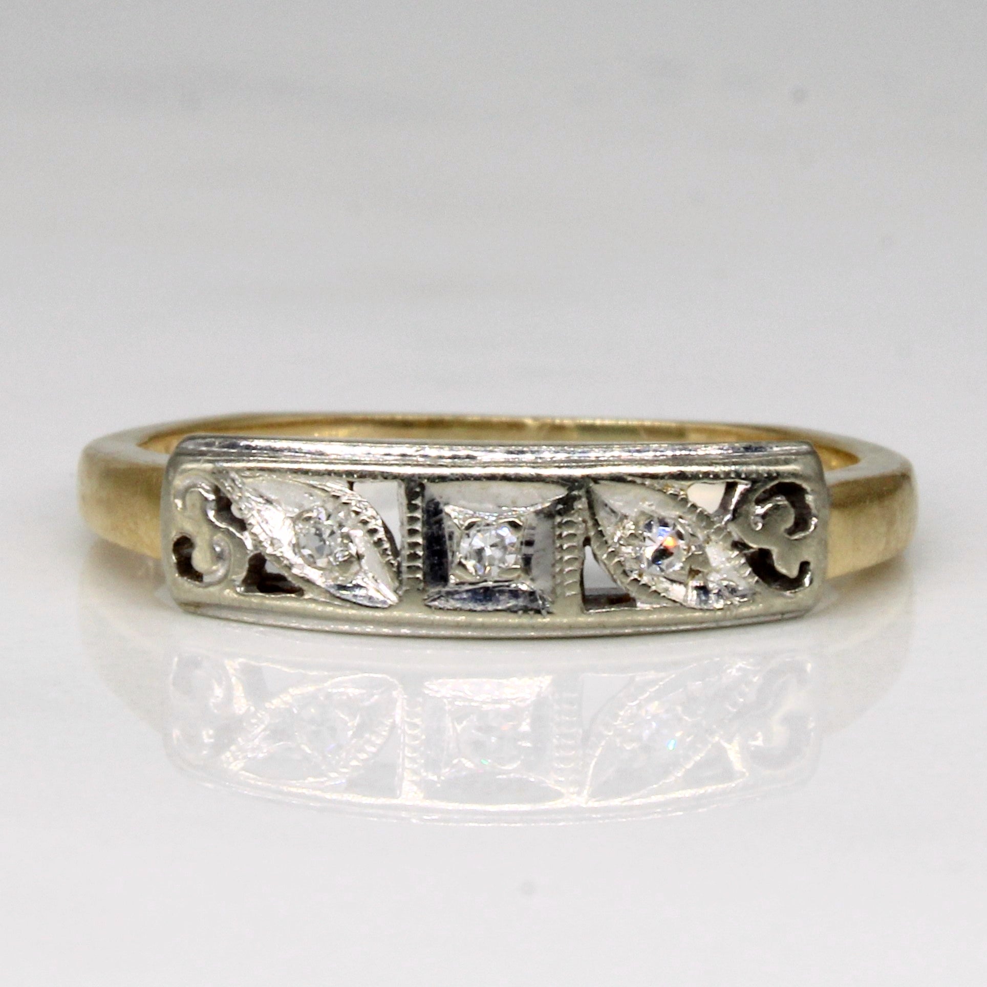 Diamond Three Stone Ring | 0.02ctw | SZ 6.25 |