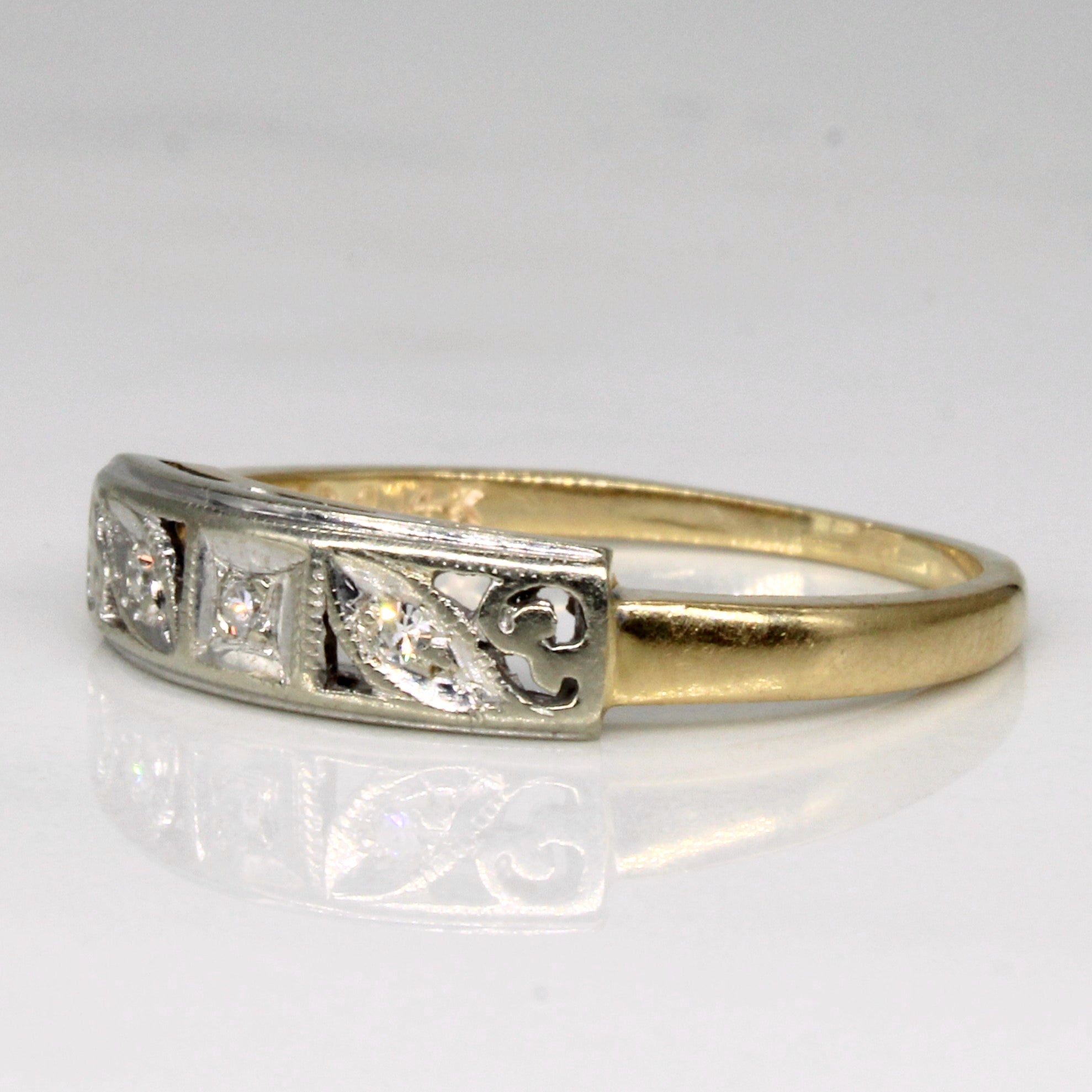 Diamond Three Stone Ring | 0.02ctw | SZ 6.25 |