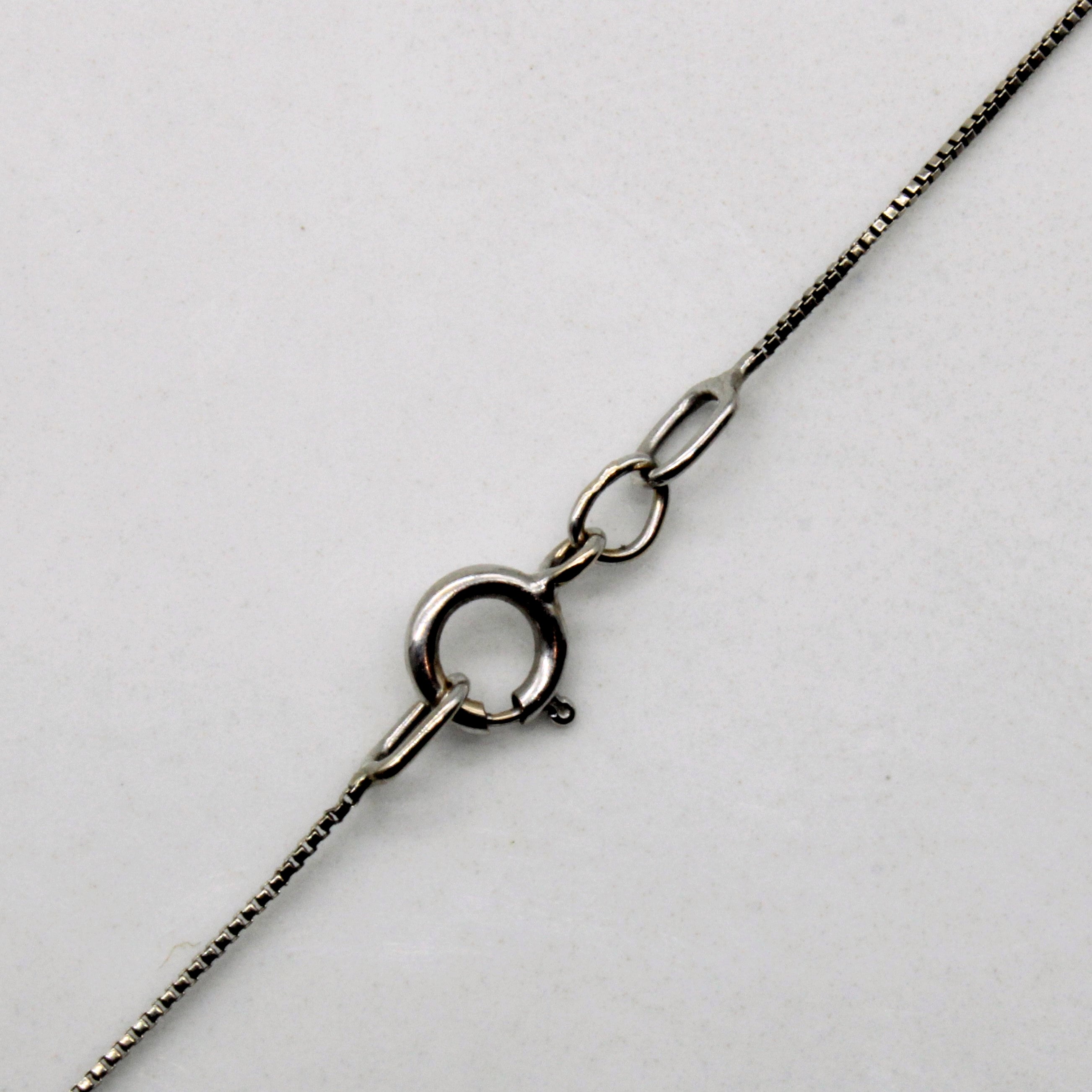 Diamond Heart Shaped Key Necklace | 0.18ctw | 18" |