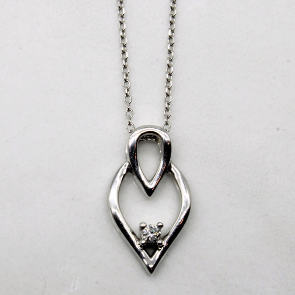 Diamond Drop Necklace | 0.03ct | 18