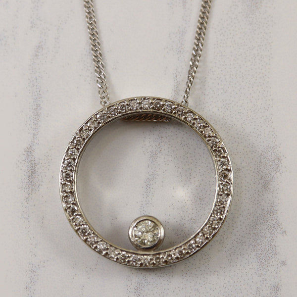 Diamond Circle Necklace | 0.85ctw | 16