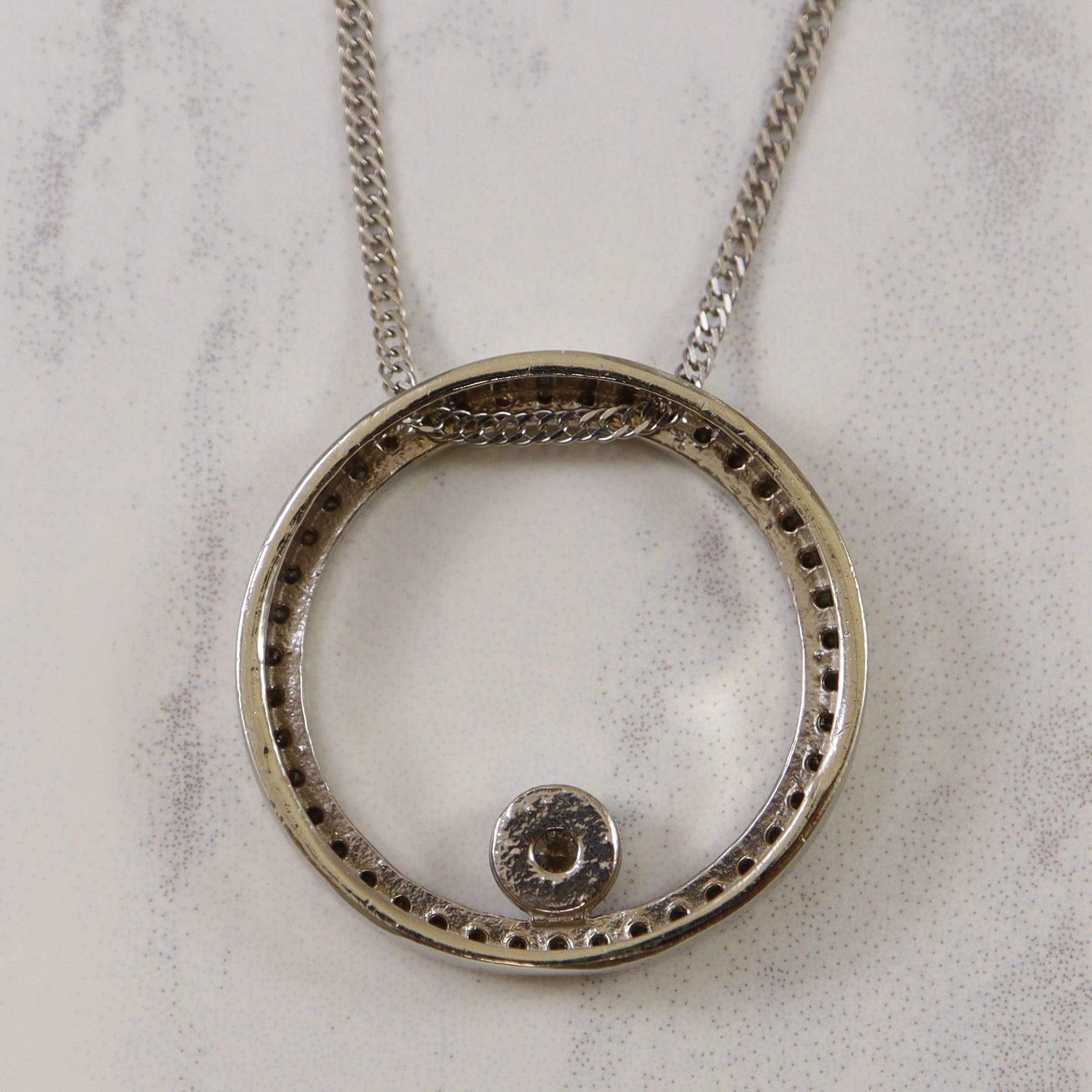 Diamond Circle Necklace | 0.85ctw | 16" |