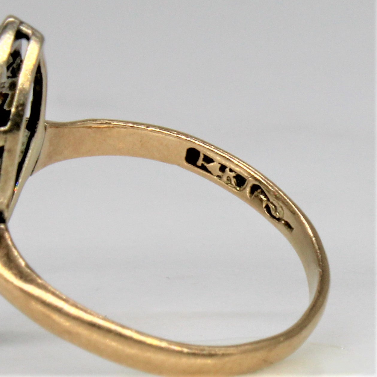 Edwardian Diamond Navette Cocktail Ring | 0.23ctw | SZ 5 |