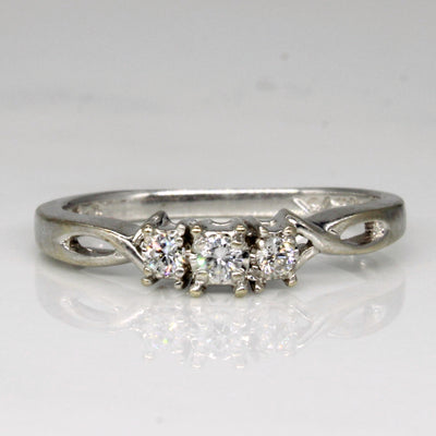 Diamond Three Stone Engagement Ring | 0.11ctw | SZ 7.25 |