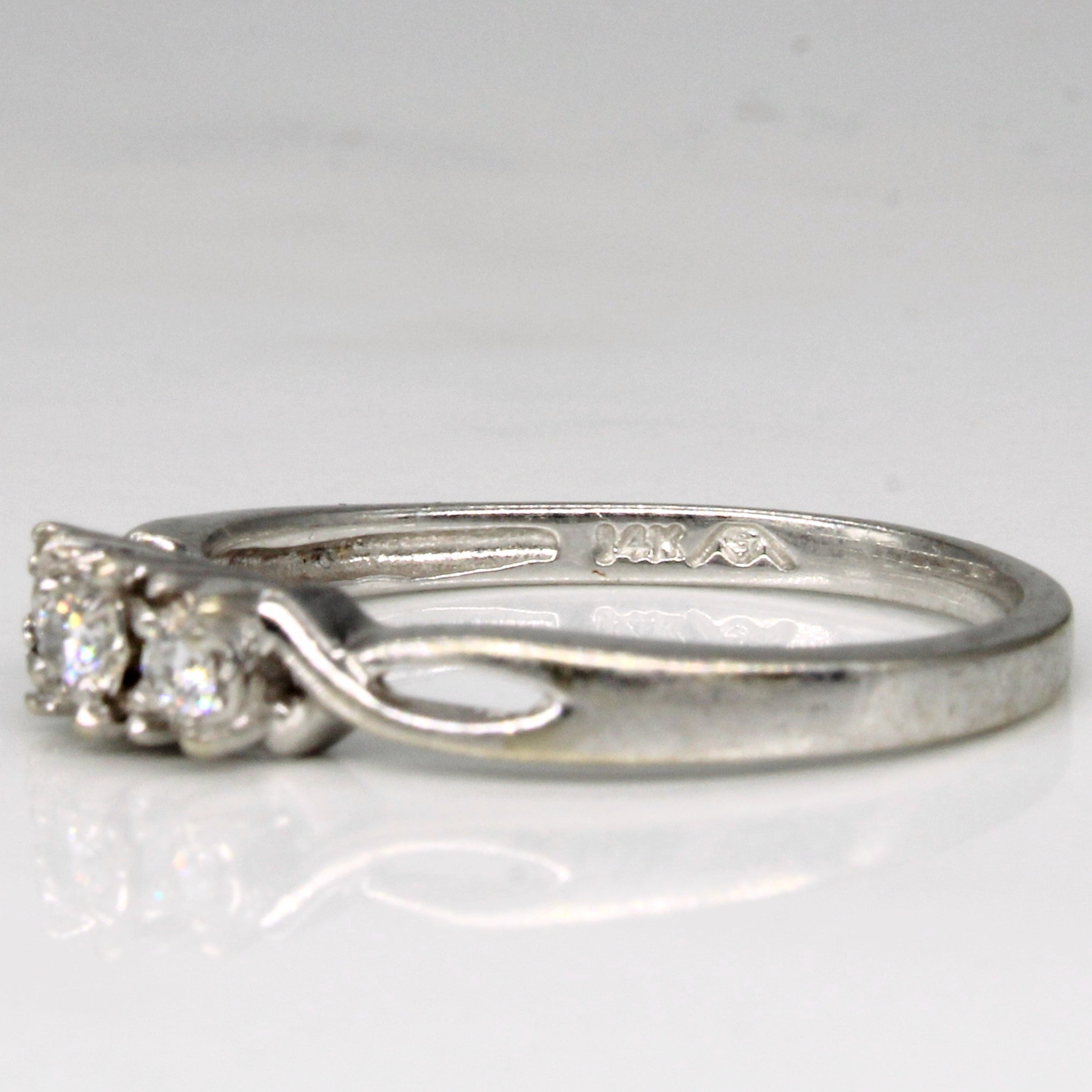 Diamond Three Stone Engagement Ring | 0.11ctw | SZ 7.25 |