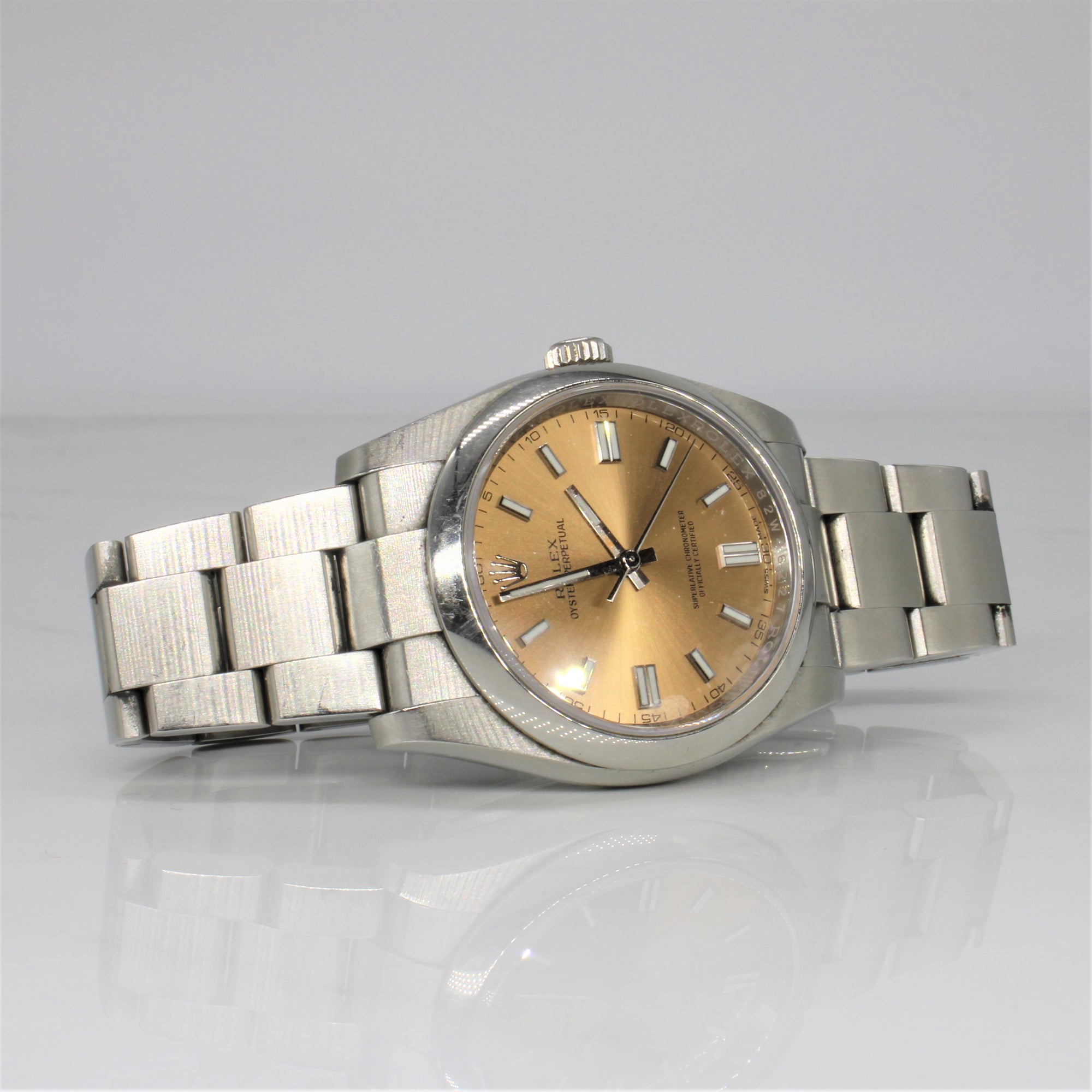 'Rolex' White Grape Dial Oyster Perpetual Watch 116000 | 36mm |