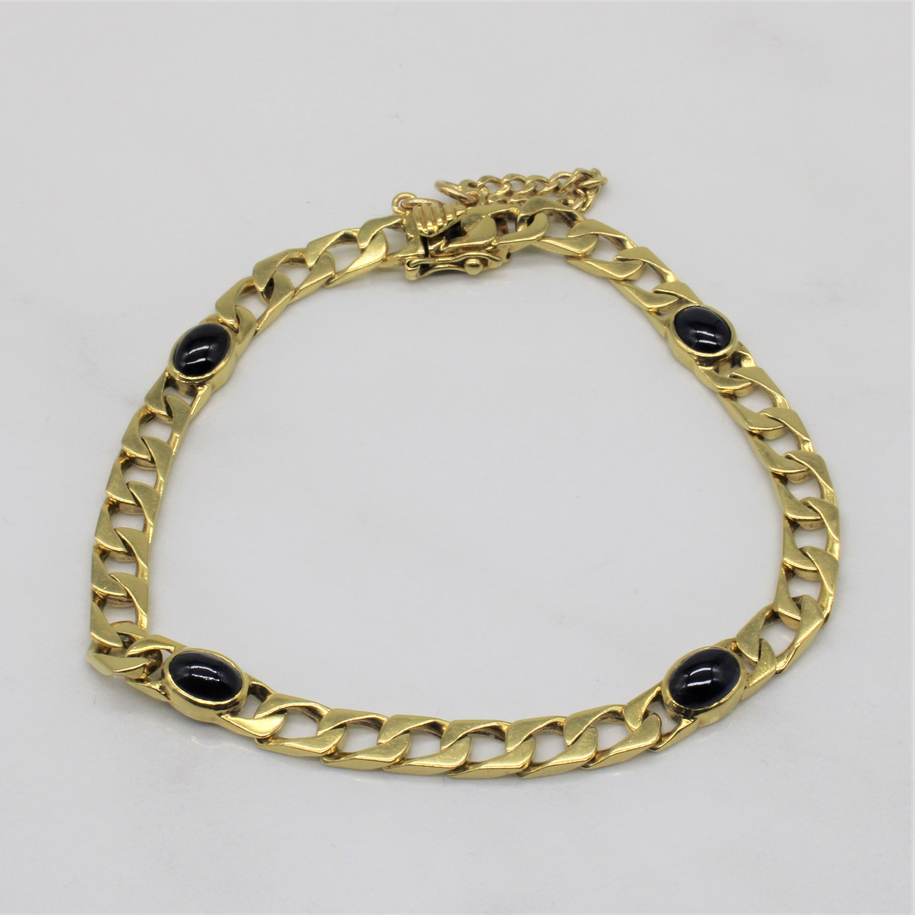 Bracelet Cabochon Saphir | 4.00ctw | 8" | 
