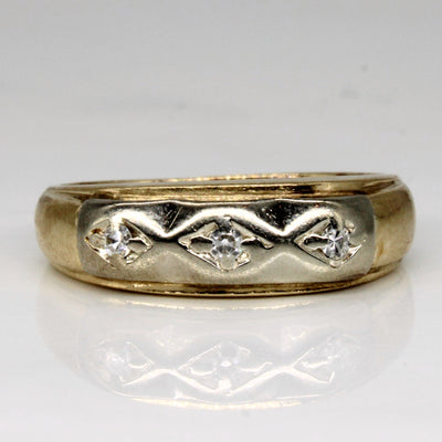 Diamond Three Stone Ring | 0.08ctw | SZ 8 |
