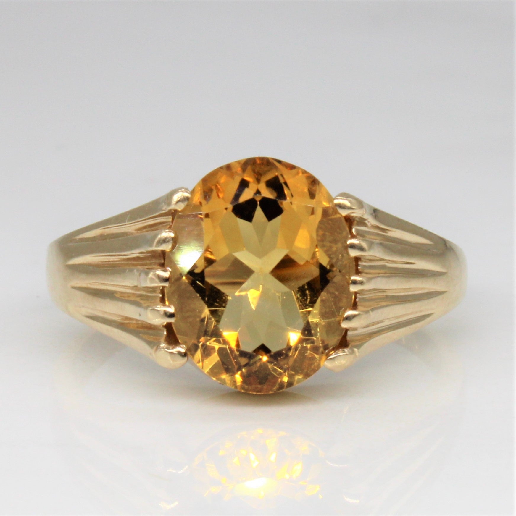 Oval Cut Citrine Ring | 2.00ct | SZ 6.25 |